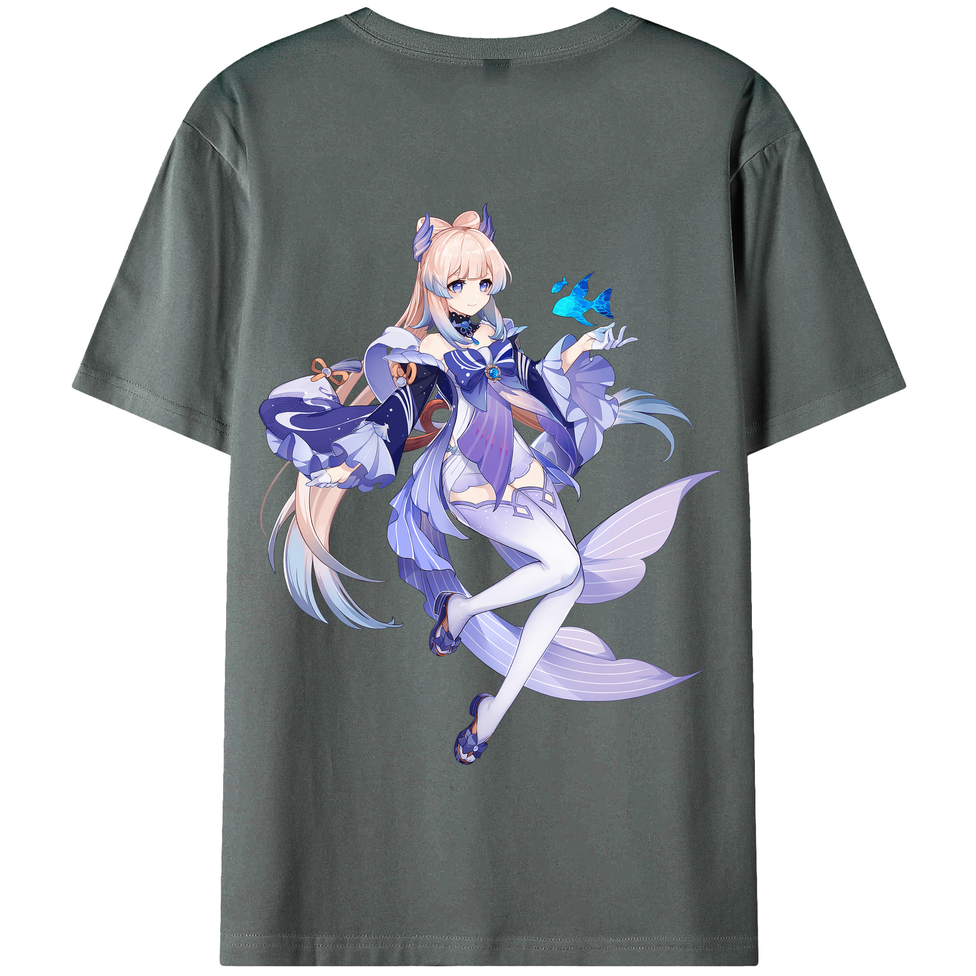 げんし神 珊瑚宮心海 サンゴノミヤ・ココミ genshin Sangonomiya Kokomi 綿100％半袖Tシャツ（背面プリント）